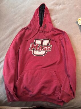 Colosseum Men's Hooded Pullover - Wine and Black